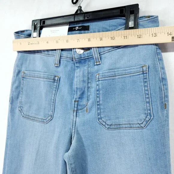 7 For All Mankind Dojo Tailorless Flare Leg Jean Size 25 Slim Evolution